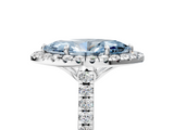 White gold Fancy Blue Marquise  Halo Pavé Diamond Engagement Ring with Four-Prong Setting_8