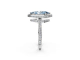 White gold Fancy Blue Marquise  Halo Pave Band Solitaire Ring with Prong Setting_68