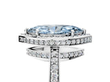 White gold Fancy Blue Marquise  Halo Pave Band Solitaire Ring with Prong Setting_69