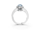 White gold Fancy Blue Marquise  Halo Pave Band Solitaire Ring with Prong Setting_70