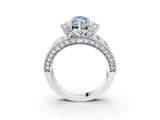 White gold Fancy Blue Marquise  Halo Pave Diamond Engagement Ring with Milgrain Detailing_76