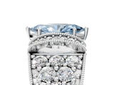 White gold Fancy Blue Marquise  Halo Pave Diamond Engagement Ring with Milgrain Detailing_78