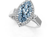 White gold Fancy Blue Marquise  Halo Pave Split Shank Prong Setting Ring_26