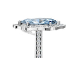 White gold Fancy Blue Marquise  Halo Round Diamond Pave Band with Four-Prong Setting_55