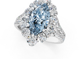 White gold Fancy Blue Marquise  Halo Split Shank Diamond Engagement Ring with Pave Band and Four-Prong Setting_55