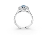 White gold Fancy Blue Marquise  Halo Split Shank Diamond Engagement Ring with Pave Band and Four-Prong Setting_58