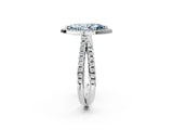 White gold Fancy Blue Marquise  Halo Split Shank Diamond Ring with Pavé Setting_28
