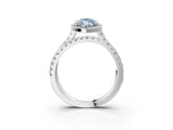 White gold Fancy Blue Marquise  Halo Split Shank Diamond Ring with Pavé Setting_29