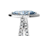 White gold Fancy Blue Marquise  Halo Split Shank Diamond Ring with Pavé Setting_31