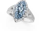 White gold Fancy Blue Marquise  Halo Split Shank Diamond Ring with Prong Setting_21