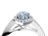 White gold Fancy Blue Marquise  Halo Split Shank Diamond Ring with Prong Setting_24