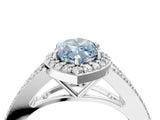 White gold Fancy Blue Marquise  Halo Split Shank Pave Diamond Ring with Four-Prong Setting_53