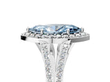 White gold Fancy Blue Marquise  Halo Split Shank Pave Diamond Ring with Four-Prong Setting_54