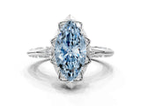White gold Fancy Blue Marquise  Halo Split Shank Pave Diamond Ring with Petal Prong Setting_30