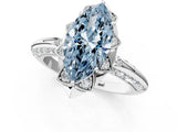 White gold Fancy Blue Marquise  Halo Split Shank Pave Diamond Ring with Petal Prong Setting_31
