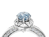 White gold Fancy Blue Marquise  Halo Split Shank Pave Diamond Ring with Petal Prong Setting_34