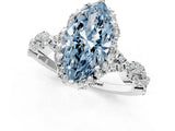 White gold Fancy Blue Marquise  Halo Twist Band Solitaire Ring with Six-Prong Setting_33