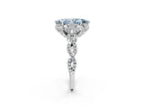 White gold Fancy Blue Marquise  Halo Twist Band Solitaire Ring with Six-Prong Setting_34