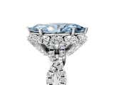 White gold Fancy Blue Marquise  Halo Twist Band Solitaire Ring with Six-Prong Setting_37