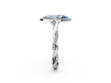 White gold Fancy Blue Marquise  Halo Twist Band Solitaire Ring_22