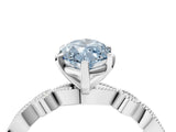 White gold Fancy Blue Marquise  Milgrain Bezel Diamond Engagement Ring with Solitaire Prong Setting_147