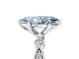 White gold Fancy Blue Marquise  Milgrain Bezel Diamond Engagement Ring with Solitaire Prong Setting_148