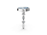 White gold Fancy Blue Marquise  Milgrain Marquise Diamond Twist Band Ring_76