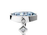 White gold Fancy Blue Marquise  Milgrain Marquise Diamond Twist Band Ring_79