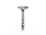 White gold Fancy Blue Marquise  Milgrain Pave Diamond Engagement Ring with Four-Prong Setting_178
