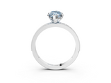 White gold Fancy Blue Marquise  Milgrain Pave Diamond Engagement Ring with Four-Prong Setting_195
