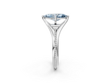 White gold Fancy Blue Marquise  Solitaire Beaded Band Six-Prong Setting_2
