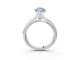 White gold Fancy Blue Marquise  Solitaire Beaded Band Six-Prong Setting_3