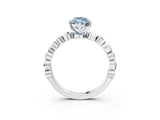 White gold Fancy Blue Marquise  Solitaire Bezel-Set Diamond Ring with Beaded Band and Four-Prong Setting_35