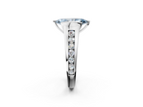 White gold Fancy Blue Marquise  Solitaire Bezel-Set Diamond Ring with Channel-Set Band_39