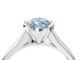 White gold Fancy Blue Marquise  Solitaire Bezel-Set Diamond Ring with Channel-Set Band_41