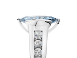 White gold Fancy Blue Marquise  Solitaire Bezel-Set Diamond Ring with Channel-Set Band_42