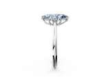 White gold Fancy Blue Marquise  Solitaire Cathedral Diamond Ring with Six-Prong Setting_19