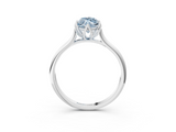 White gold Fancy Blue Marquise  Solitaire Cathedral Diamond Ring with Six-Prong Setting_20