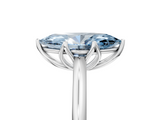 White gold Fancy Blue Marquise  Solitaire Cathedral Diamond Ring with Six-Prong Setting_22
