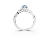 White gold Fancy Blue Marquise  Solitaire Celtic Knot Engagement Ring with Four-Prong Setting_77
