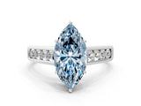 White gold Fancy Blue Marquise  Solitaire Channel-Set Diamond Engagement Ring with Four-Prong Setting_32