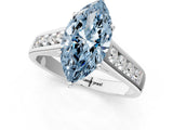 White gold Fancy Blue Marquise  Solitaire Channel-Set Diamond Engagement Ring with Four-Prong Setting_33