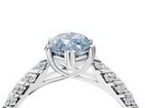 White gold Fancy Blue Marquise  Solitaire Chevron Pave Diamond Engagement Ring with Six-Prong Setting_7