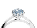 White gold Fancy Blue Marquise  Solitaire Diamond Engagement Ring with Four-Prong Setting on a Classic Band_7