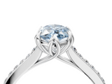 White gold Fancy Blue Marquise  Solitaire Diamond Engagement Ring with Pave Band and Six-Prong Setting_24