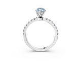 White gold Fancy Blue Marquise  Solitaire Diamond Pavé Band with Four-Prong Setting_31