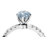 White gold Fancy Blue Marquise  Solitaire Diamond Pavé Band with Four-Prong Setting_32