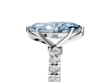 White gold Fancy Blue Marquise  Solitaire Diamond Pavé Band with Four-Prong Setting_33