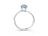 White gold Fancy Blue Marquise  Solitaire Diamond Ring with 4-Prong Setting on a Classic Band_6