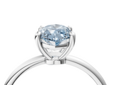 White gold Fancy Blue Marquise  Solitaire Diamond Ring with 4-Prong Setting on a Classic Band_7